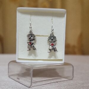 Sterling Silver Hedgehog Heart Earrings🦔❤️